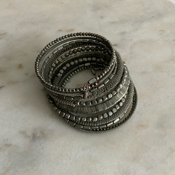 Silver Coil Bracelet - Picture 3 of 7